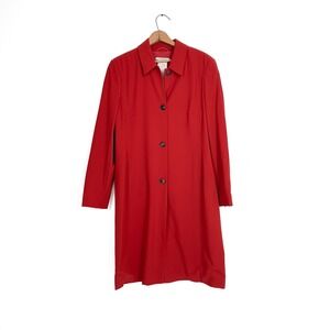 Vintage Y2k René Lezard Wool Stretch Classic Red Fall Jacket - Size 40 (8)